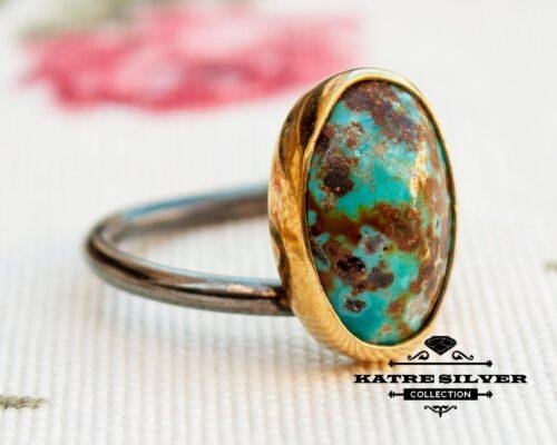 Oval Turquoise Ring, Navajo Ring, Turquoise Ring, Handmade Ring, Turquoise Jewelry, Statement Ring, Boho Ring, Natural Turquoise, Unique Ring