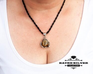 Stunning Green Amber Pendant 925 Sterling Silver – Natural Baltic Amber Necklace, Handmade Vintage Gemstone Jewelry Gift for Women - Image 6