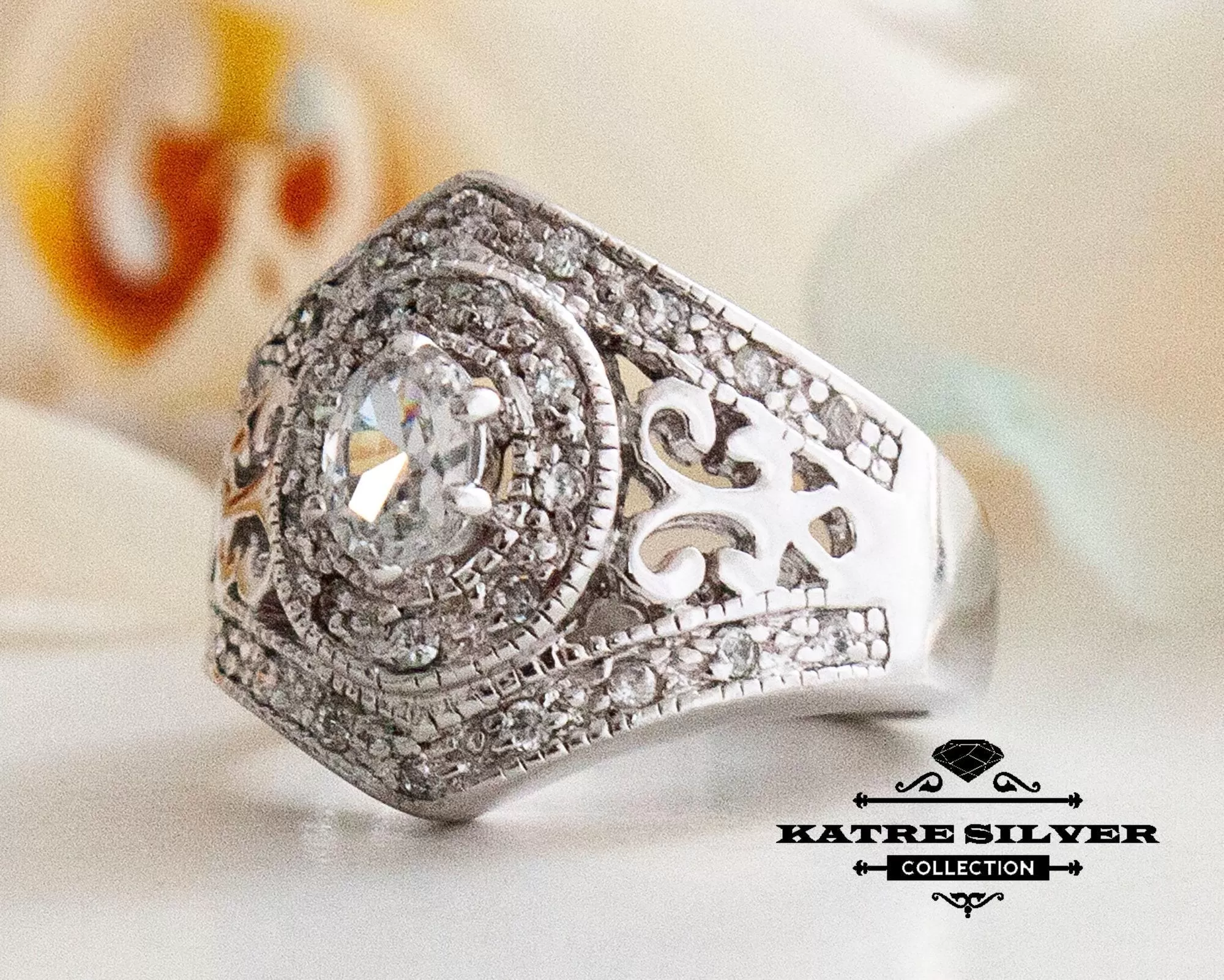 Drops Ring Statement – Stunning 925 Sterling Silver Modern Boho Ring, Unique Handmade Large Designer Ring Gift for Women - Image 5