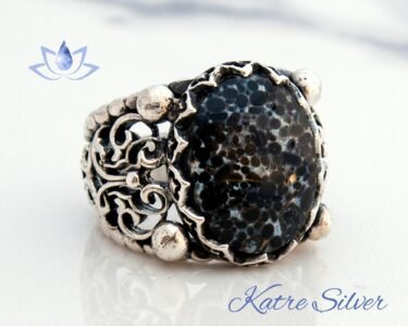 black obsidian ring
