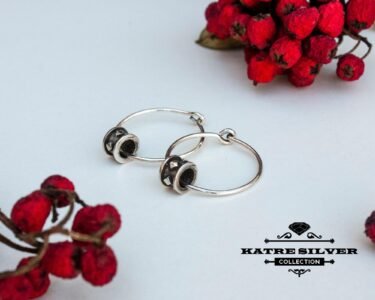 Thin Wire Hoop Earrings 925 Sterling Silver – Handmade Ethnic Tribal Hoop Earrings, Minimalist Gypsy Boho Earrings for Women - Image 4