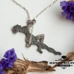 Dainty Swinging Girl, Girl on Swing Necklace, Dainty Necklace, Delicate Necklace, Hanging Girl, Gift Ideas, Gymnastic Jewelry, Women Necklace