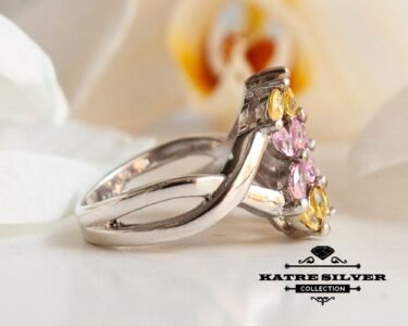 Stunning Marquise Stone Ring 925 Sterling Silver – Pink Gemstone Ring, Elegant Dainty Statement Ring for Her - Image 7