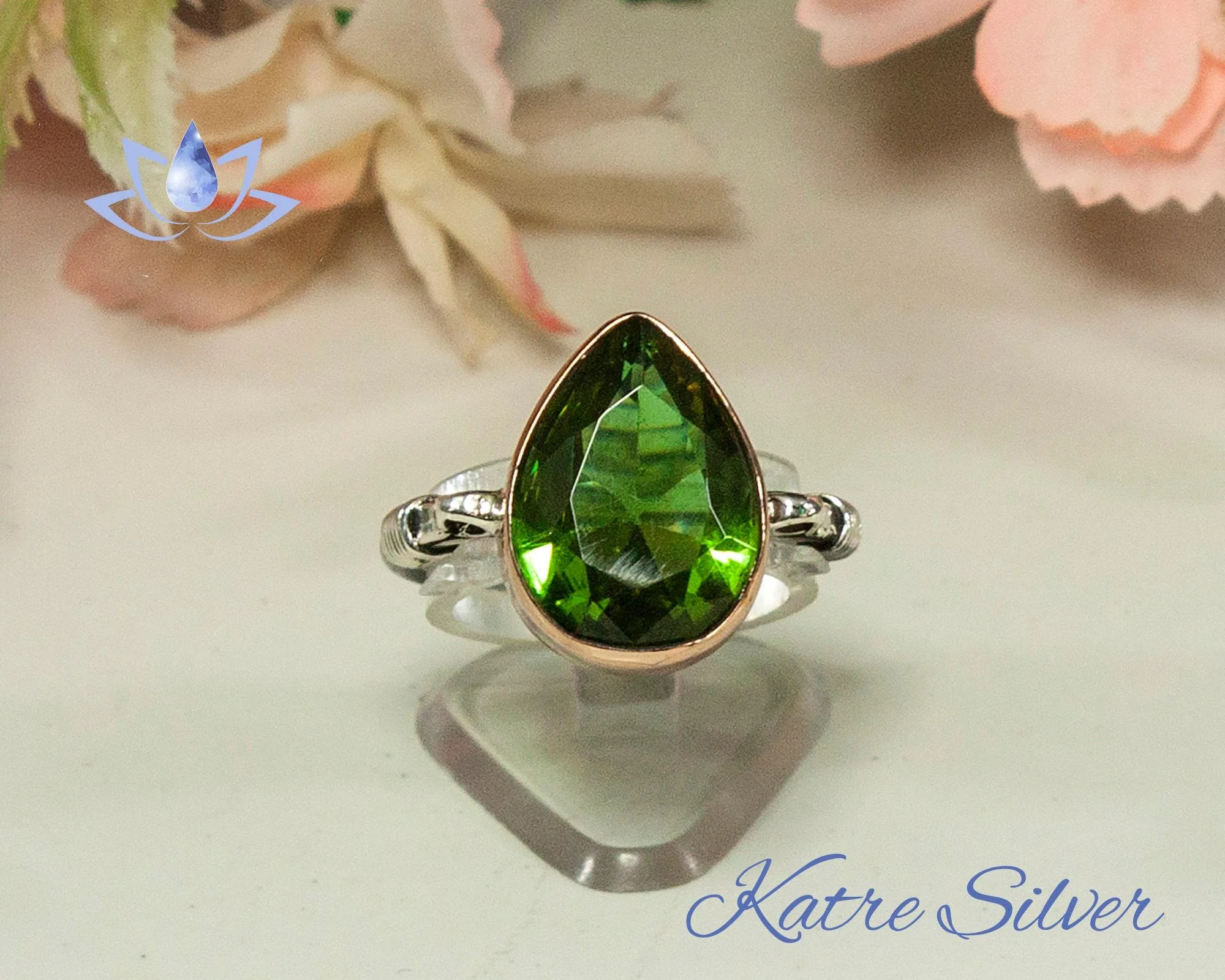 Zultanite Pear Cut Ring – Stunning 925 Sterling Silver Color Changing Diaspore Ring, Vintage Handmade Engagement Ring Gift for Women - Image 3