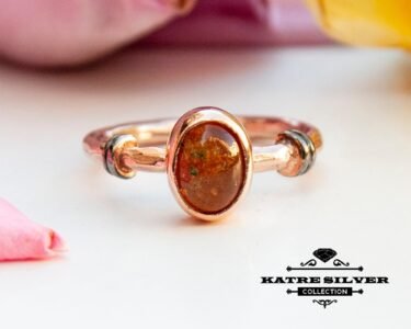 Stunning Rose Tourmaline Ring 925 Sterling Silver – Handmade Solitaire Gemstone Ring, Rose Gold Statement Stacking Ring Gift for Women - Image 3