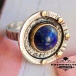 Round Lapis Ring, Round Shape Ring, Round Lapis Lazuli, Round Ring, Lapis Lazuli Jewelry, Blue Stone Ring, Blue Lapis Lazuli, Lapis Lazuli