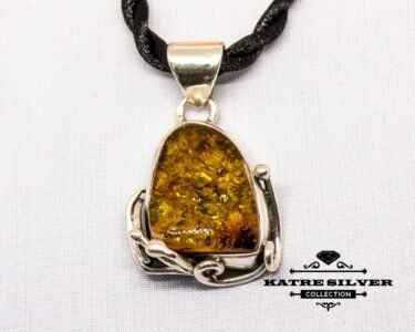 Stunning Green Amber Pendant 925 Sterling Silver – Natural Baltic Amber Necklace, Handmade Vintage Gemstone Jewelry Gift for Women - Image 8