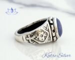Men's Ring with Blue Kyanite Stone, Raw Stone Ring, Blue Kyanite, Meditation Ring, Blue Kyanite Jewelry, Lucky Ring, Gift for Men - Image 7