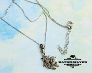 Marcasite Dolphin Pendant – Stunning 925 Sterling Silver Dolphin Necklace, Vintage Handmade Animal Jewelry Gift for Women - Image 7