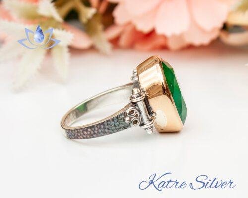 Teardrop Paraiba Tourmaline Oval Cut Aesthetic Design Women Ring, Apatite Ring, Green Unique Ring, Custom Ring, Green Diamond Ring, Gift for - Image 6