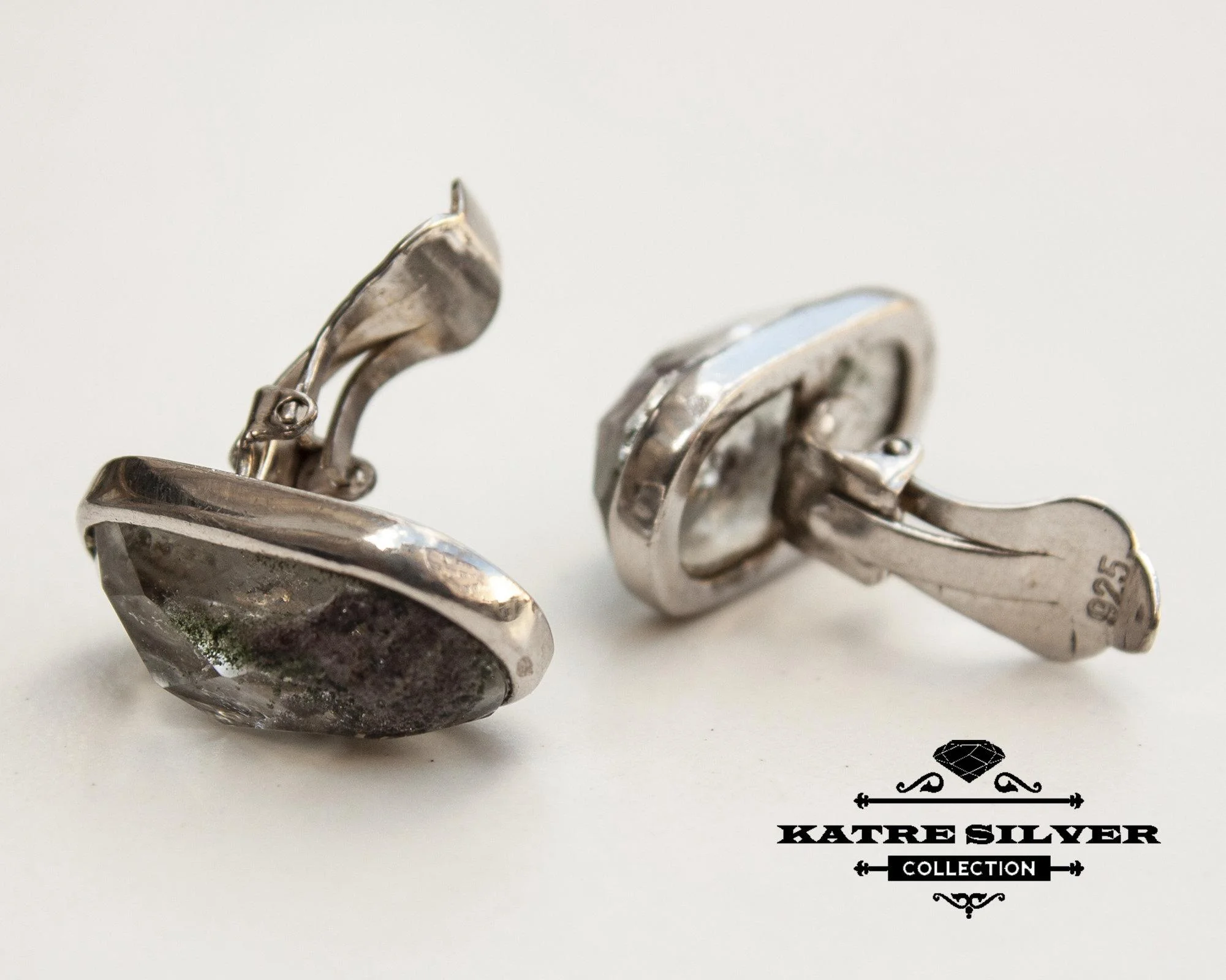 Stunning Faceted Quartz Earrings 925 Sterling Silver – Handmade Bohemian Statement Gemstone Earrings, Unique Clip-On Jewelry Gift for Women - Image 7