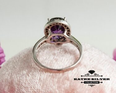Stunning Pear Amethyst Ring 925 Sterling Silver – Teardrop Purple Gemstone Ring, Elegant Statement Ring for Her - Image 7