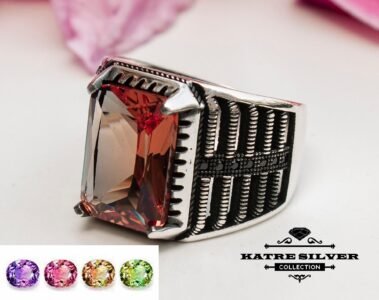 Mens Handmade Ring, Turkish Handmade Silver, Ottoman Mens Ring, Diaspore Ring, Zultanite Men Ring, 925k Sterling Silver, Gift for Him - Image 3