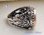 Sterling Silver Men Ring, Solomon Seal Ring, Solomons Talisman Ring, Turkish Handmade Silver, Ottoman Mens Ring, Gift for Him - Image 6