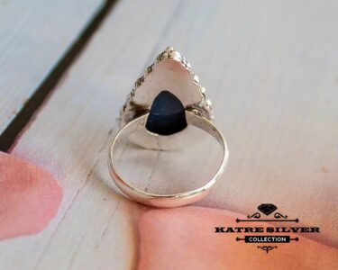 Bold Lapis Lazuli Silver Ring 925 Sterling Silver – Oxidized Blue Stone Statement Ring, Handmade Vintage Gemstone Ring for Women - Image 8