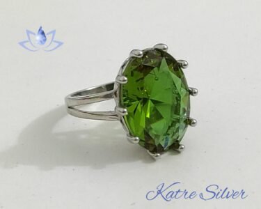 Stunning Sultanite Ring 925 Sterling Silver – Color Changing Diaspore Promise Ring, Elegant Unique Ring for Her - Image 3