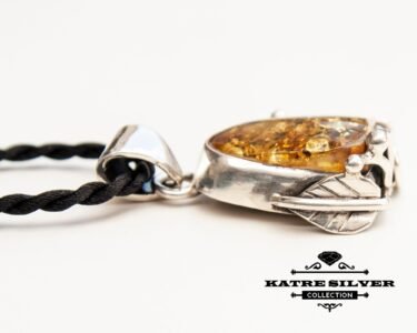 Stunning Green Amber Pendant 925 Sterling Silver – Natural Baltic Amber Necklace, Handmade Vintage Gemstone Jewelry Gift for Women - Image 5