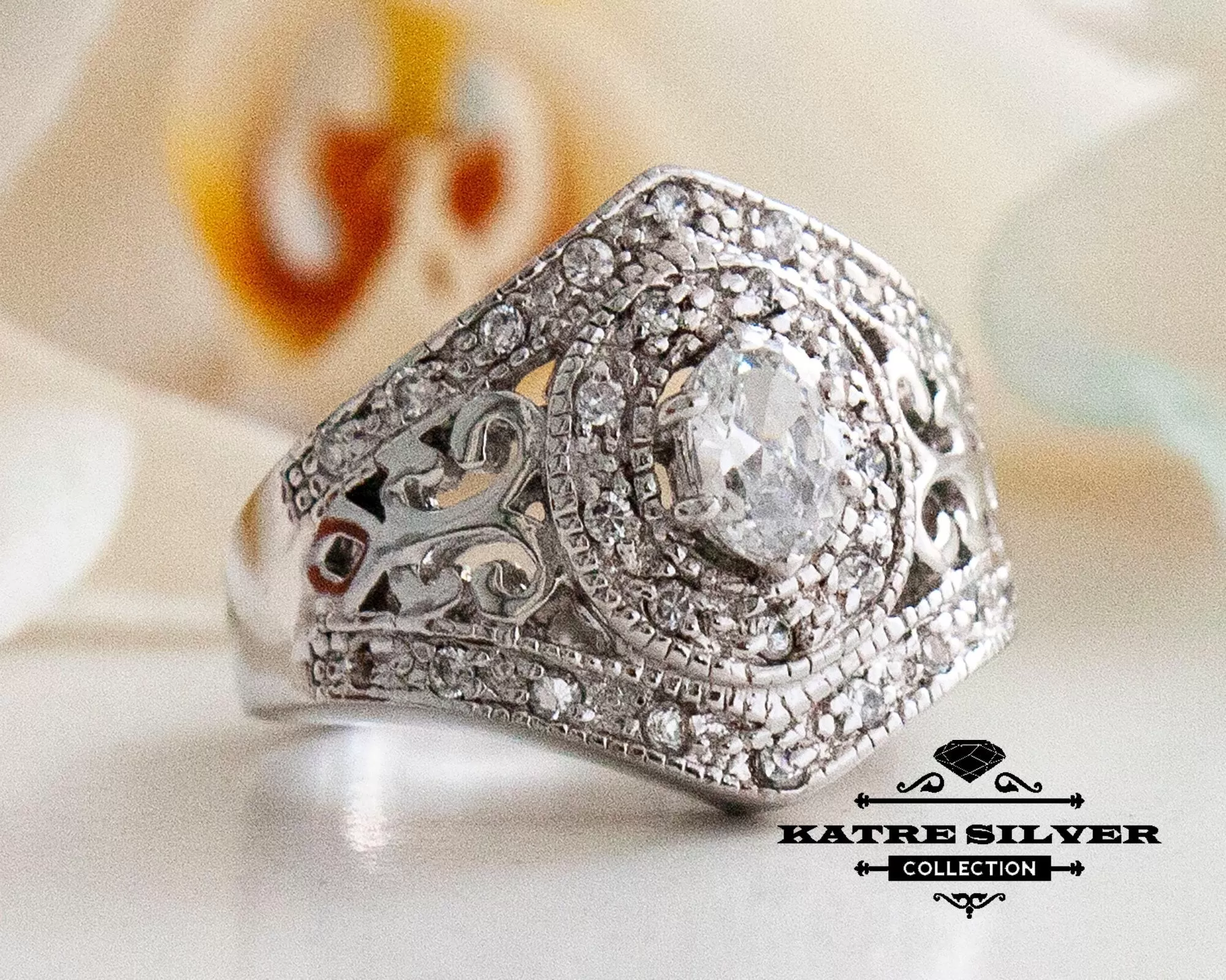 drops ring statement 925 sterling silver modern boho ring