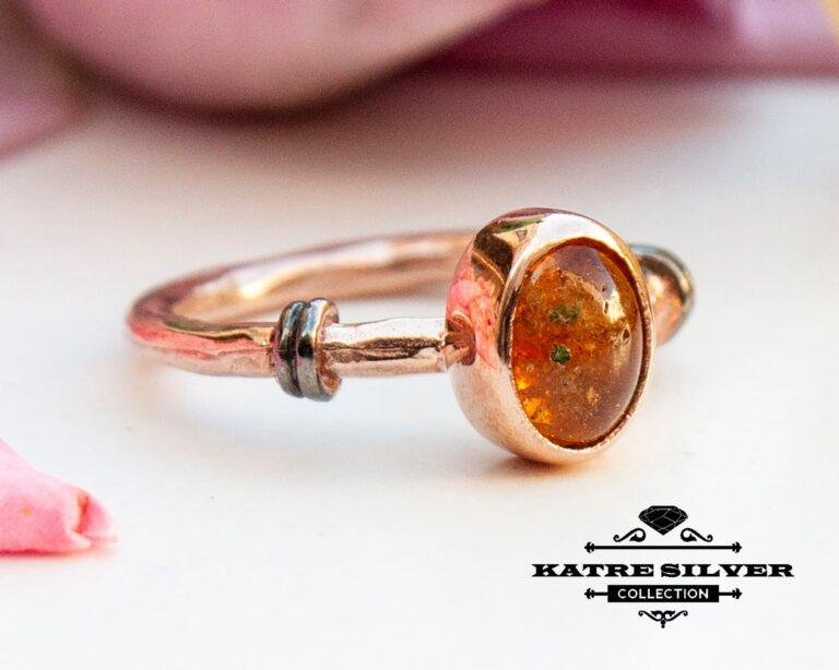 Rose Tourmaline Ring, Tourmaline Ring, Rose Gold Ring, Statement Ring, Gemstone Ring, Solitaire Ring, Handmade Ring, Stacking Ring, Unique