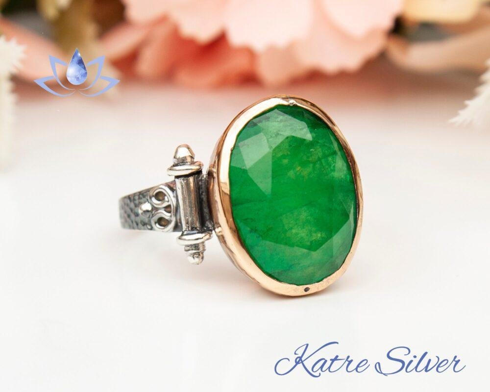 Teardrop Paraiba Tourmaline Oval Cut Aesthetic Design Women Ring, Apatite Ring, Green Unique Ring, Custom Ring, Green Diamond Ring, Gift for