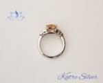 Yellow Emerald Octagon Cut Citrine Ring for Women, Citrine Ring in Sterling Silver, Citrine Engagement Ring, Promise Ring, Birthday Gift - Image 9