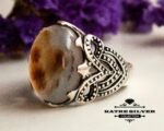Mens Handmade Ring, Ottoman Mens Ring, Turkish Handmade Silver Men Ring, Yemeni Agate Ring, Gift for Him, 925k Sterling Silver Ring, Agate - Image 5