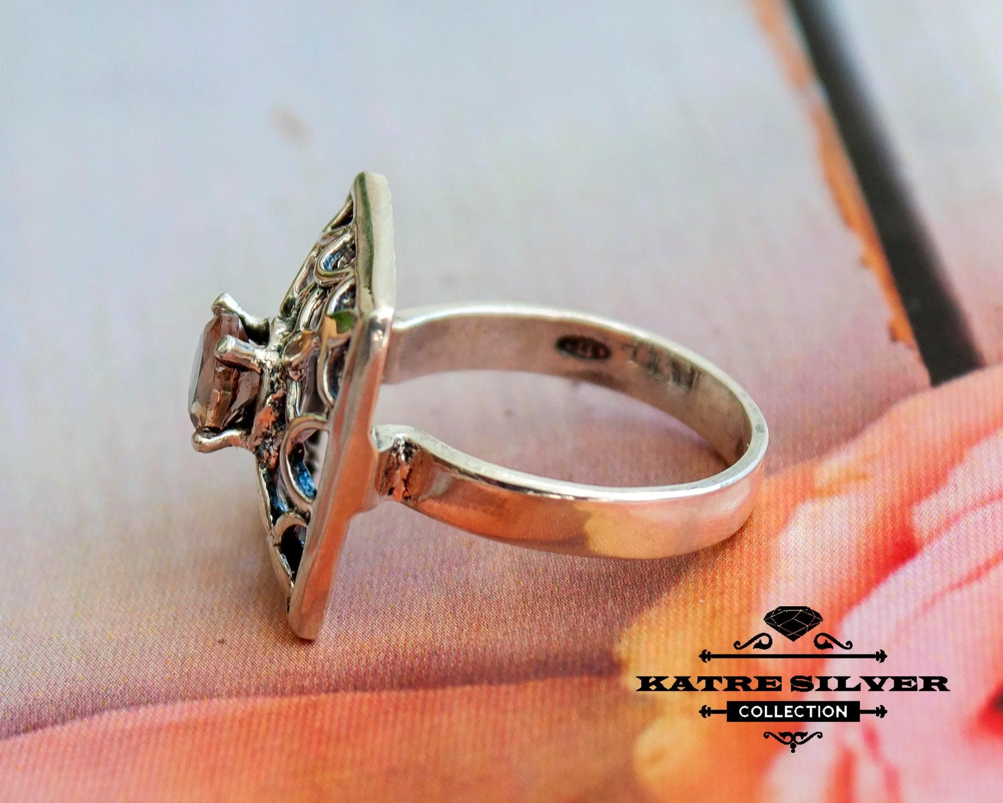 Stunning Diaspore Ring 925 Sterling Silver – Color Changing Gemstone Ring, Turkish Handmade Statement Ring for Her - Image 9