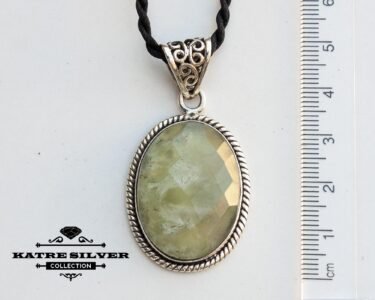 Stunning Green Quartz Pendant 925 Sterling Silver – Handmade Green Gemstone Necklace, Unique Vintage Quartz Jewelry Gift for Women - Image 7