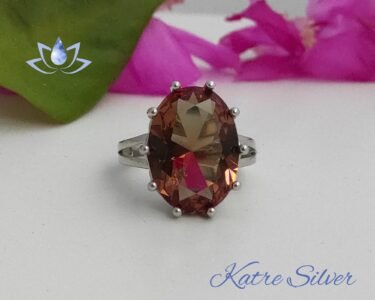 Stunning Sultanite Ring 925 Sterling Silver – Color Changing Diaspore Promise Ring, Elegant Unique Ring for Her - Image 5