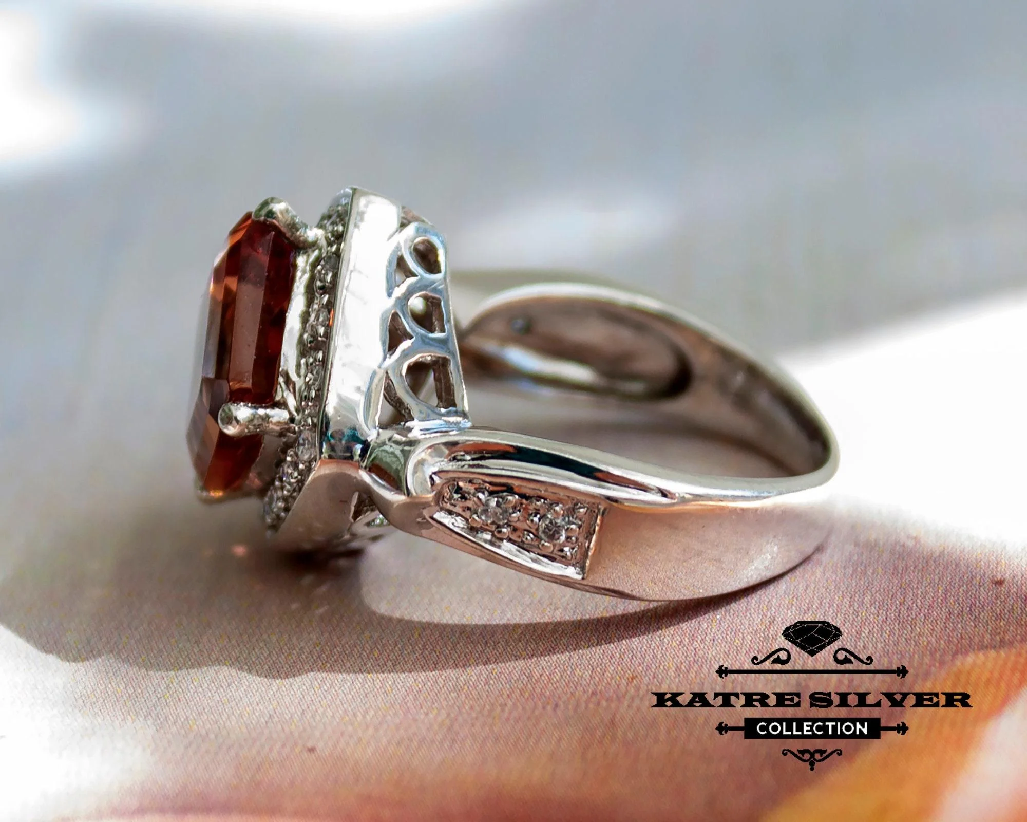 Stunning Square Sultanite Ring 925 Sterling Silver – Color Changing Diaspore Ring, Art Deco Geometric Statement Ring - Image 7