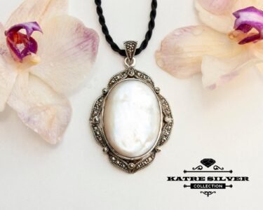 Stunning Large Shell Pendant Necklace 925 Sterling Silver – Handmade Seashell Statement Jewelry, White Ocean Inspired Summer Gift for Women - Image 3