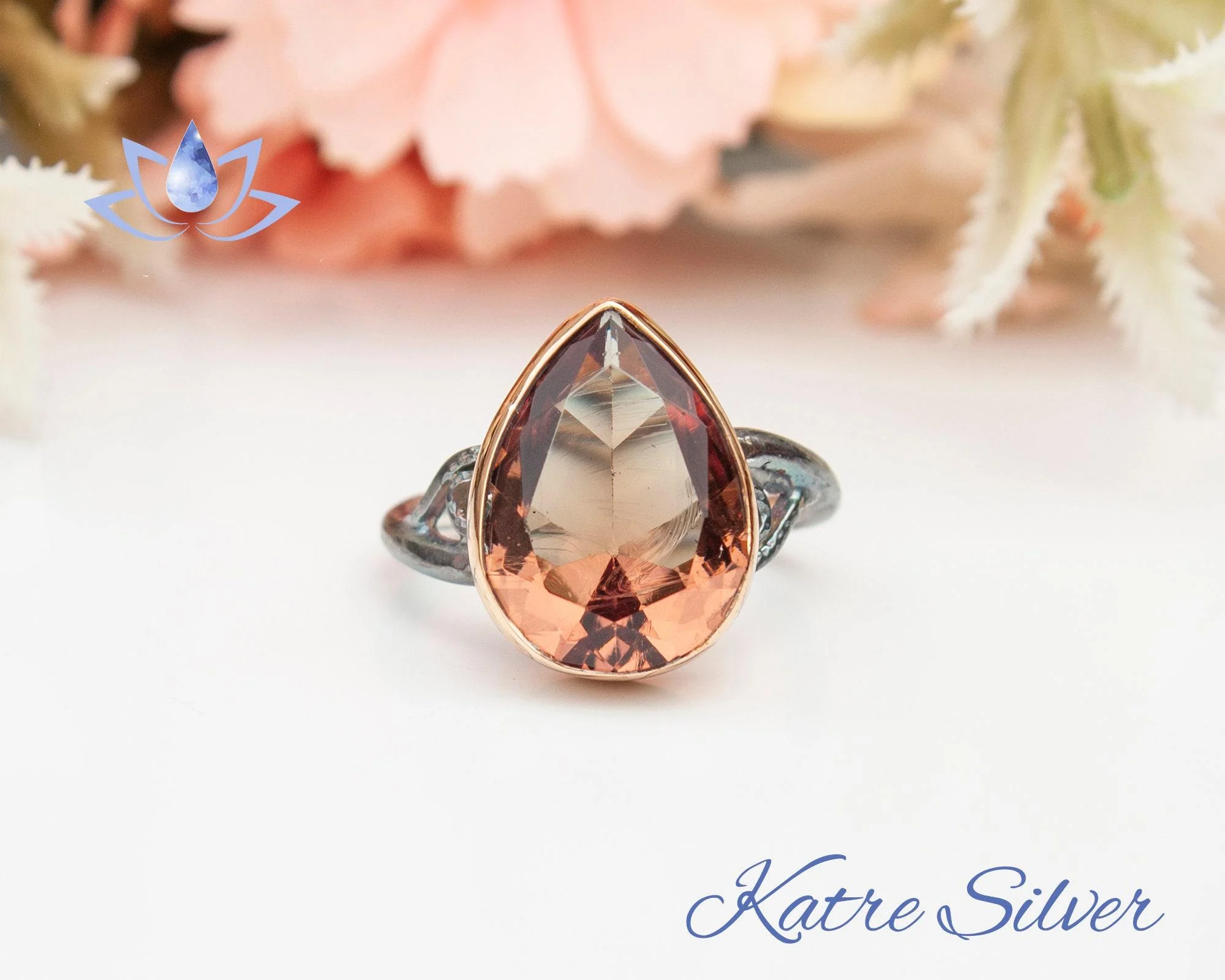 Stunning Pear Zultanite Ring 925 Sterling Silver – Color Changing Diaspore Engagement Ring, Vintage Statement Ring for Her - Image 4