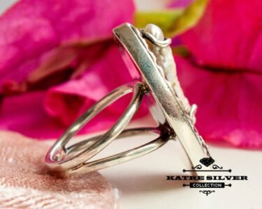Unique Vintage Pearl Ring 925 Sterling Silver – Elegant Statement Pearl Ring, Handmade Silver Ring for Her - Image 7