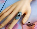 Yin Yang Ring, Yin Yang Gift, Spiritual Ring, Yoga Ring, Yin Yang Jewelry, Meditation Ring, Yin Yang, Adjustable Ring, Statement Ring, Vintage - Image 2