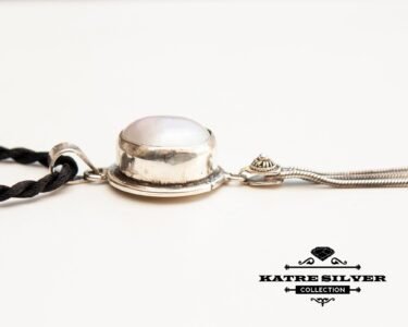 Stunning Pearl Pendant Necklace 925 Sterling Silver – Handmade Dangle White Pearl Jewelry Gift for Women - Image 5