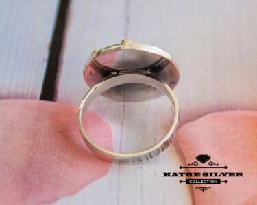 Stunning Lapis Lazuli Ring 925 Sterling Silver – Handmade Round Blue Stone Statement Ring, Elegant Gemstone Ring for Women - Image 7