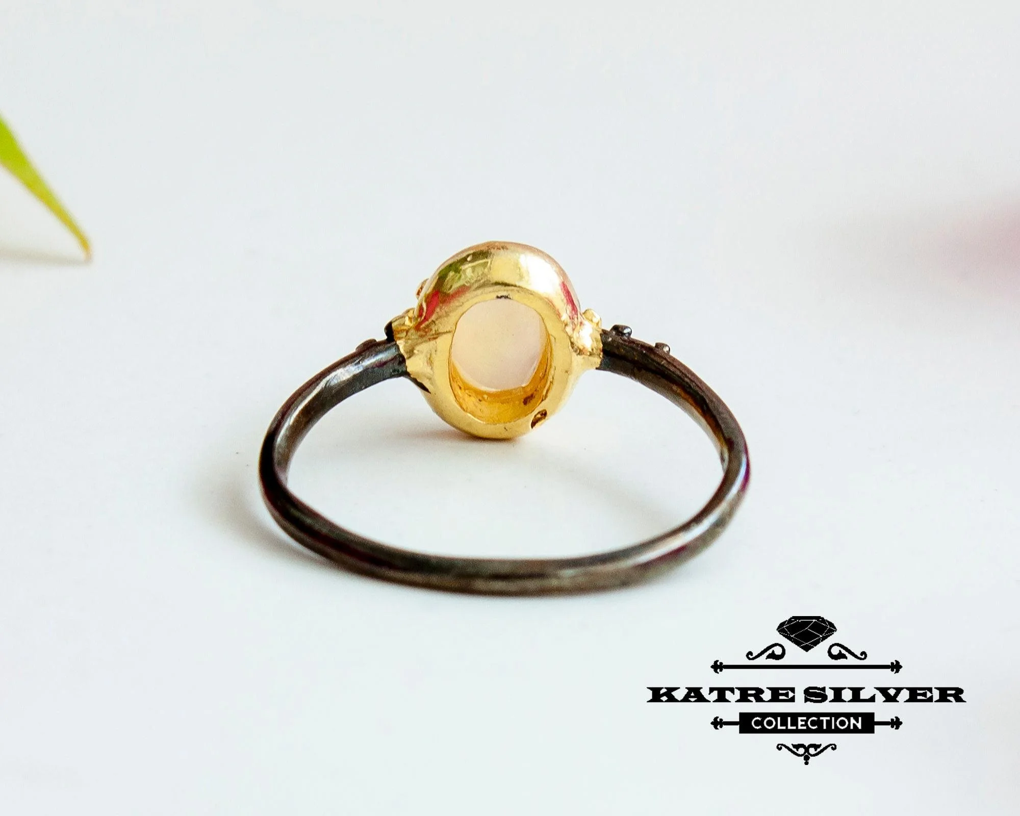 Stunning Rainbow Opal Ring 925 Sterling Silver – Natural Opal Statement Ring, Colorful Minimalist Gemstone Ring for Her - Image 6