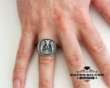 Double-Headed Eagle Ring, Ottoman Ring, Eagle Jewelry, Men's Ring, Silver Mens Ring, Solid Silver Ring, Unique Ring, 925 Silver Ring, Ring - Image 4