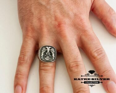 Double-Headed Eagle Ring, Ottoman Ring, Eagle Jewelry, Men's Ring, Silver Mens Ring, Solid Silver Ring, Unique Ring, 925 Silver Ring, Ring - Image 2