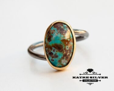 Oval Turquoise Ring, Navajo Ring, Turquoise Ring, Handmade Ring, Turquoise Jewelry, Statement Ring, Boho Ring, Natural Turquoise, Unique Ring - Image 3