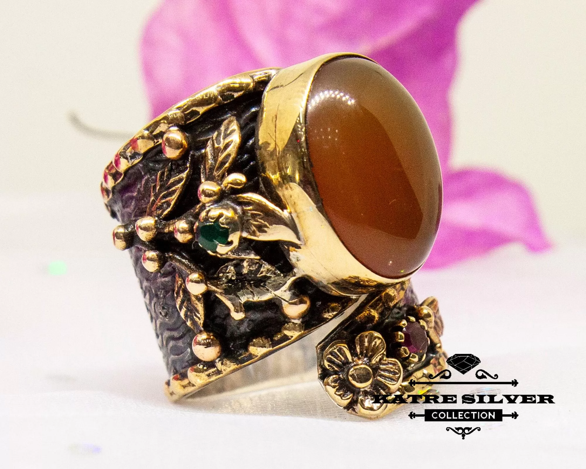 Stunning Boho Agate Ring 925 Sterling Silver – Handmade Adjustable Statement Gemstone Ring, Vintage Unique Jewelry Gift for Women - Image 5