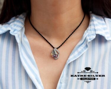 Tricolor Flower Pendant Necklace – Stunning Multicolor Floral Jewelry, Handmade Unique Statement Necklace Gift for Women - Image 2