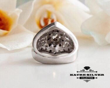 Drops Ring Statement – Stunning 925 Sterling Silver Modern Boho Ring, Unique Handmade Large Designer Ring Gift for Women - Image 8