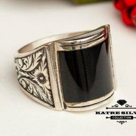 Dark Green Statement Amber Ring, Amber Jewellery, Handmade Ring, Amber Gift, Silver Amber, Amber Stone, Ring with Amber, Amber Rings, Amber