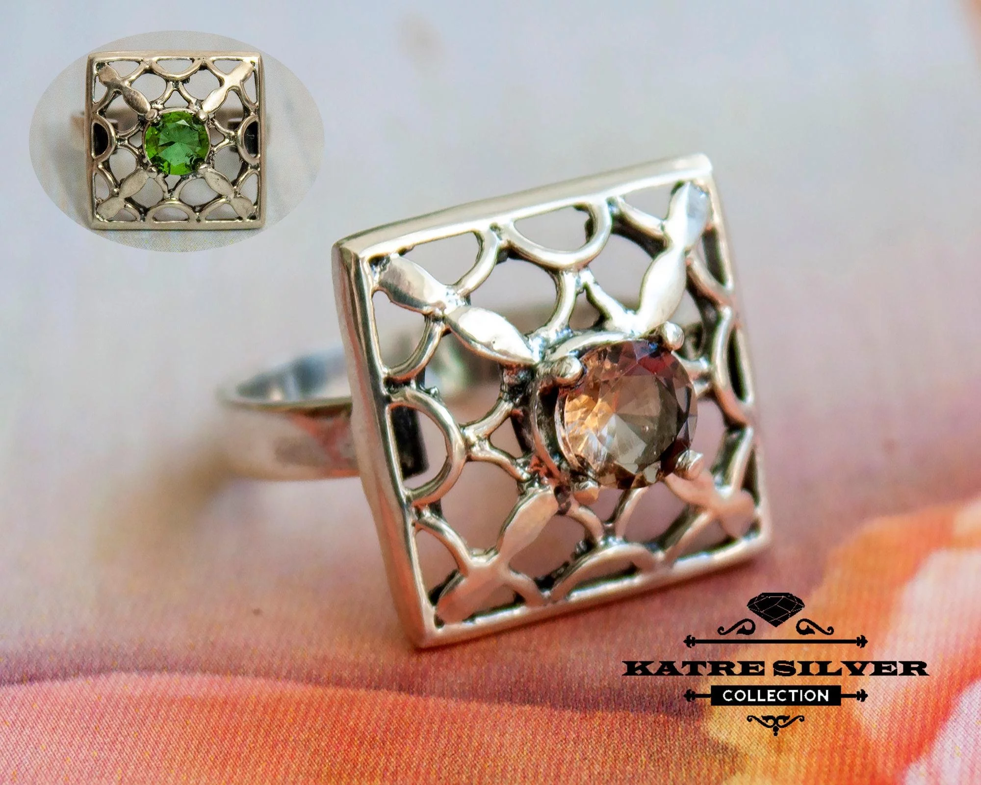 Diaspore Color Changing Ring, Turkish Ring, Handmade Silver Ring, Woman Silver Ring, Anniversary Ring, 925 Silver Ring, Statement Ring