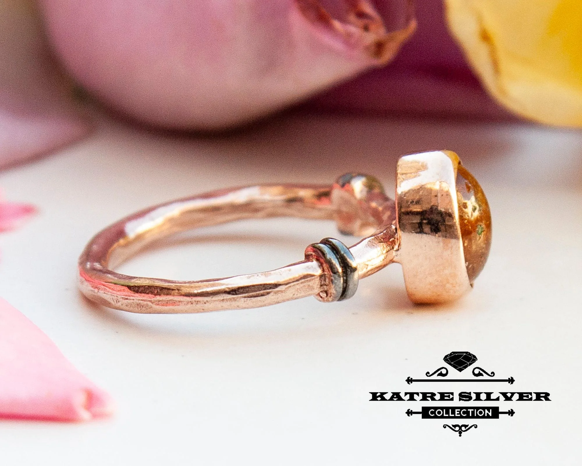 Stunning Rose Tourmaline Ring 925 Sterling Silver – Handmade Solitaire Gemstone Ring, Rose Gold Statement Stacking Ring Gift for Women - Image 7