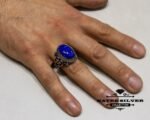 Unique Mens Ring Lapis Lazuli Ring Sterling Silver Boho Jewelry Handcrafted Silver Rings Turkish Ring Authentic Piece of Mens Silver Jewelry - Image 5