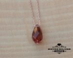 Rose Gold Plated Sultanite Diaspore Teardrop Necklace, Diaspore Necklace, Diaspore Pendant, Sultanite Necklace, Teardrop Necklace, Minimalist - Image 7