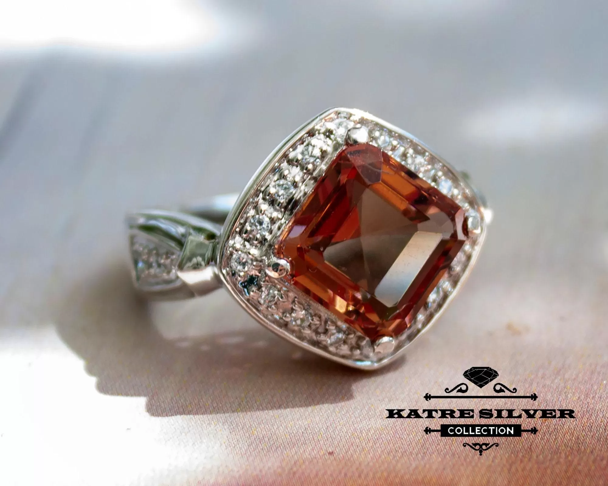 Stunning Square Sultanite Ring 925 Sterling Silver – Color Changing Diaspore Ring, Art Deco Geometric Statement Ring - Image 8