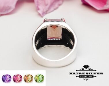 Mens Handmade Ring, Turkish Handmade Silver, Ottoman Mens Ring, Diaspore Ring, Zultanite Men Ring, 925k Sterling Silver, Gift for Him - Image 6